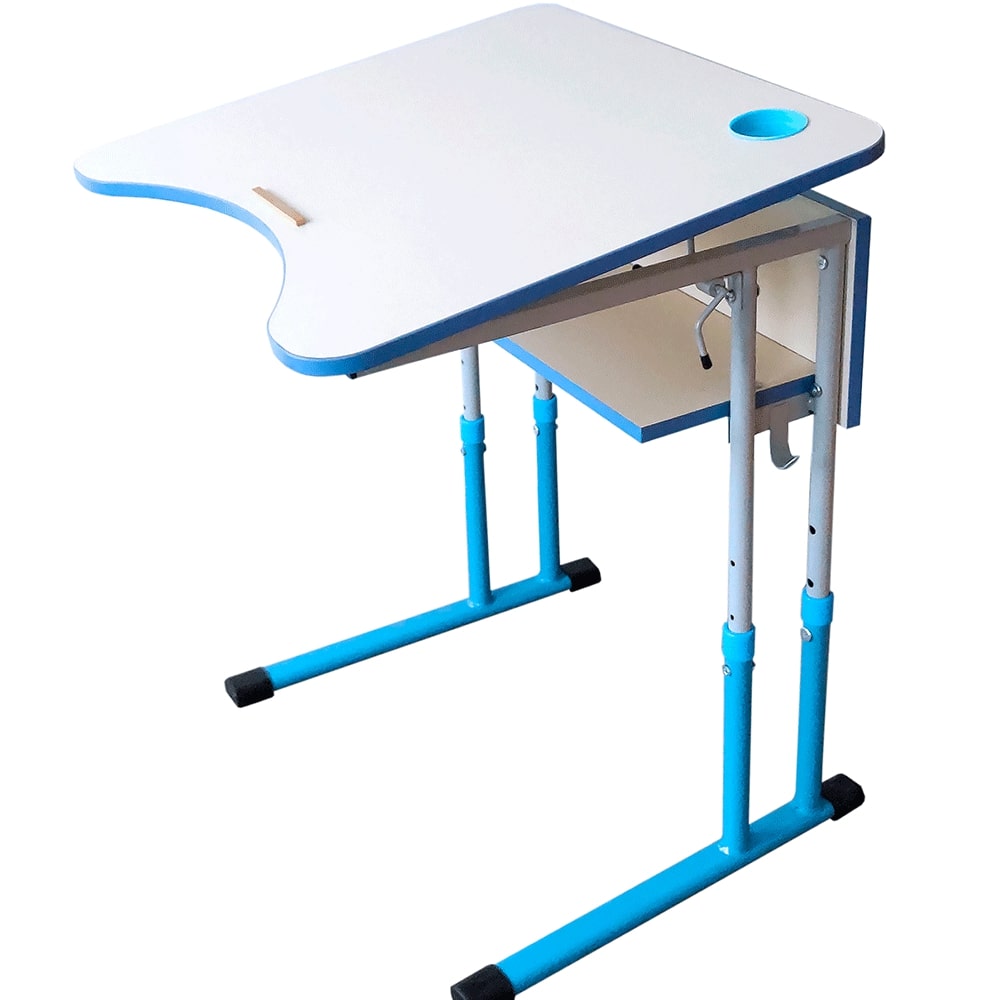 Стіл учнівський одномісний з регулюванням висоти з регулюванням кута нахилу стільниці 0-7-16° 600×575×Н, Н=580, 640, 700, 760 мм Дроздовський